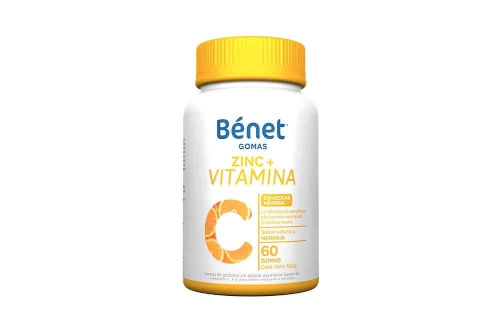 Benet Naranja Sinazucar-Zinc-Vitc Frasco 60 Gomas