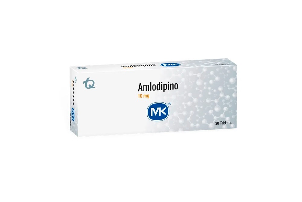 Amlodipino MK 10 mg Caja Con 30 Tabletas