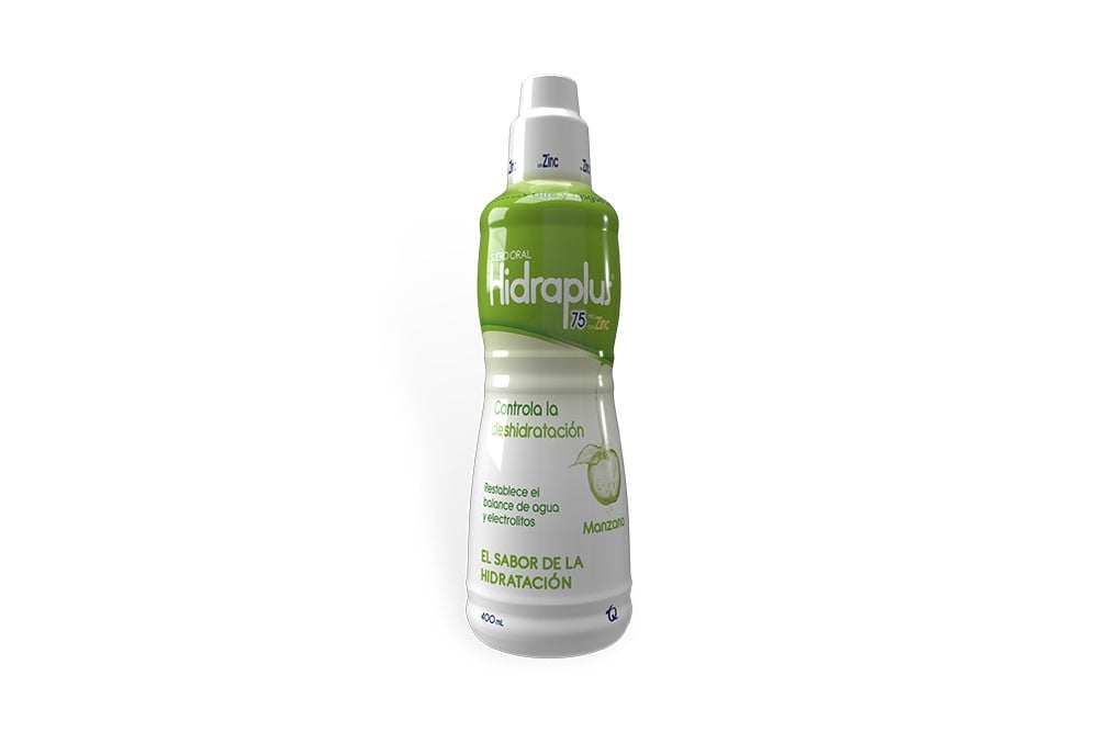 Suero Oral Hidraplus 75 Sabor Manzana Frasco Con 400 Ml