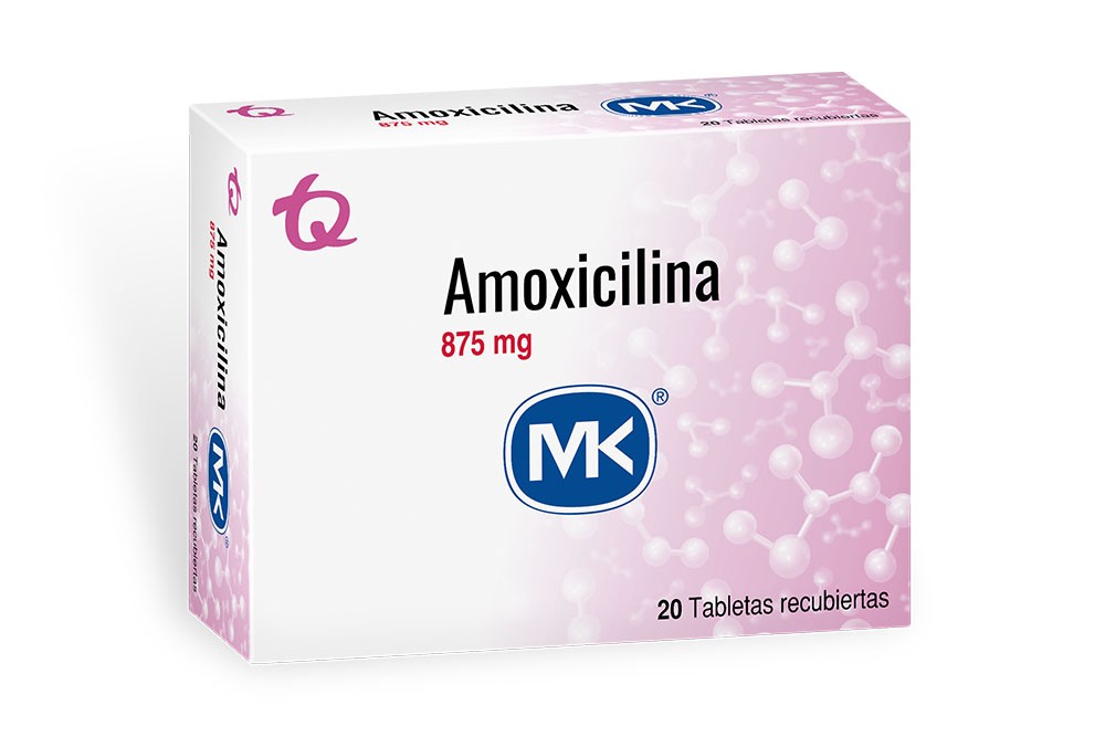 Amoxicilina MK 875 mg Caja Con 20 Tabletas