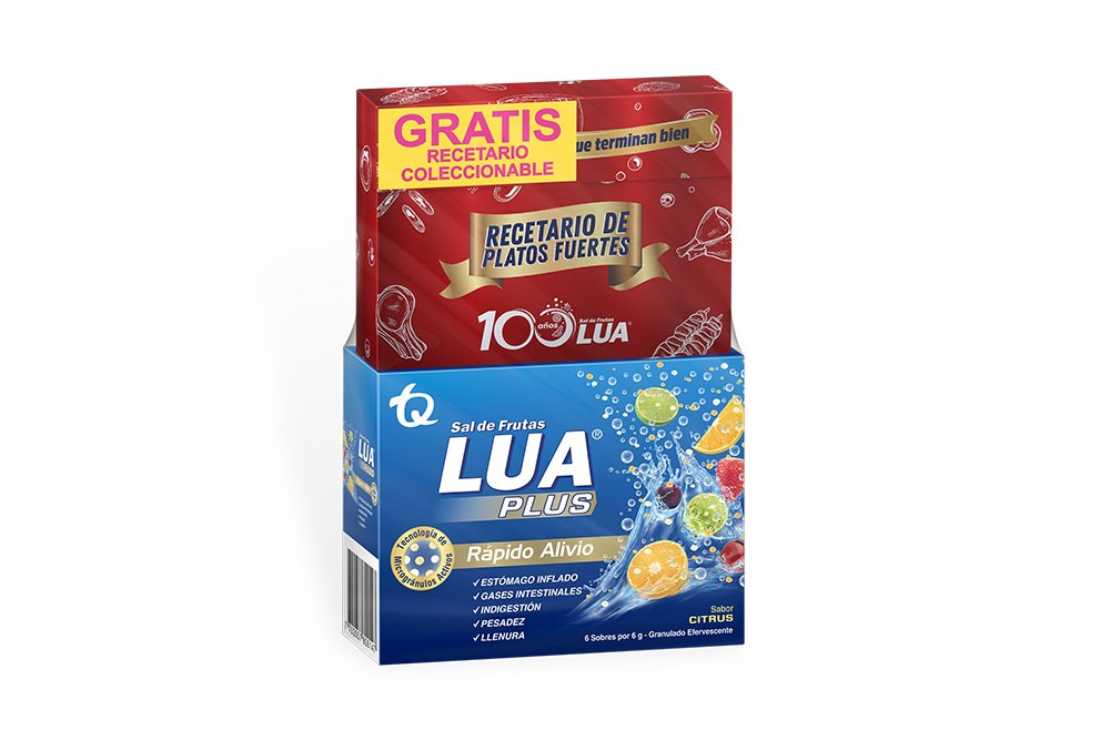 Sal De Frutas Lua Caja Con 6 Sobres + Gratis Recetario