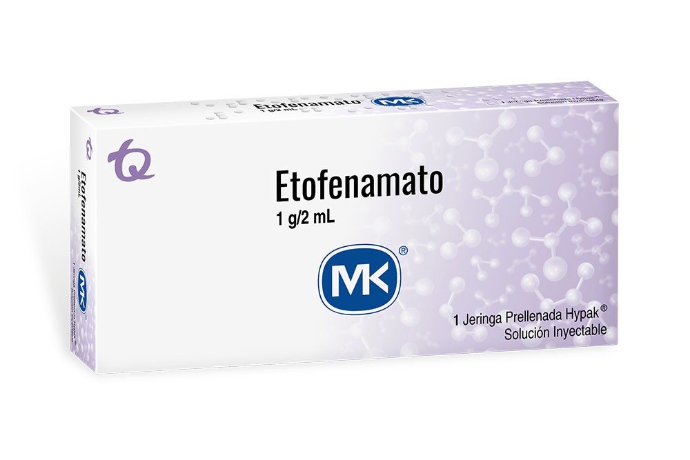 Etofenamato Inyectable 1 g/ 2 mL Caja Con 1 Jeringa Prellenada