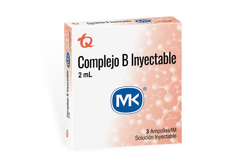 Complejo B Inyectable Caja Con 3 Ampollas De 2 mL C/U