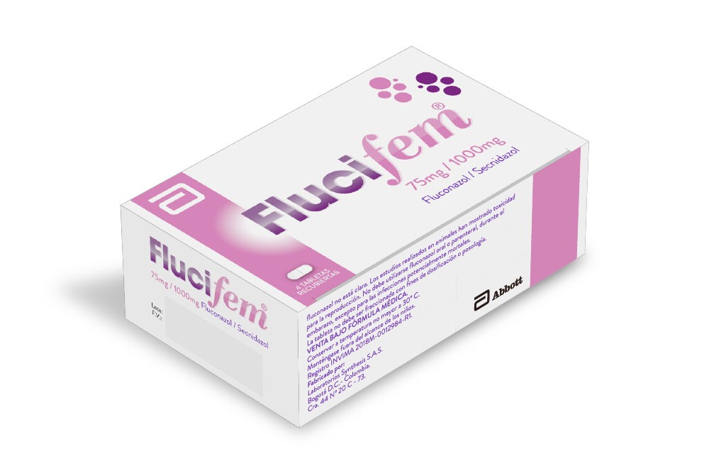 Flucifem 75/ 1000 mg Caja Con 4 Tabletas Recubiertas