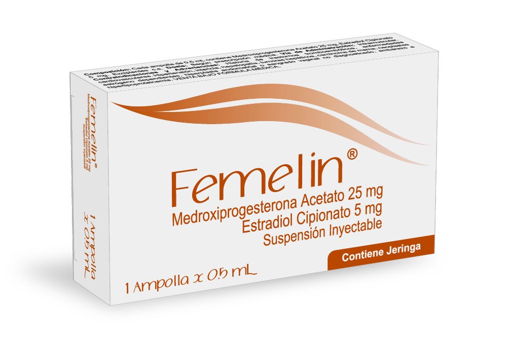 Femelin 25/ 5 mg Inyectable Caja Con 1 Ampolla