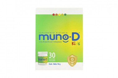 Muno D Kids Probióticos Caja Con 30 Comprimidos
