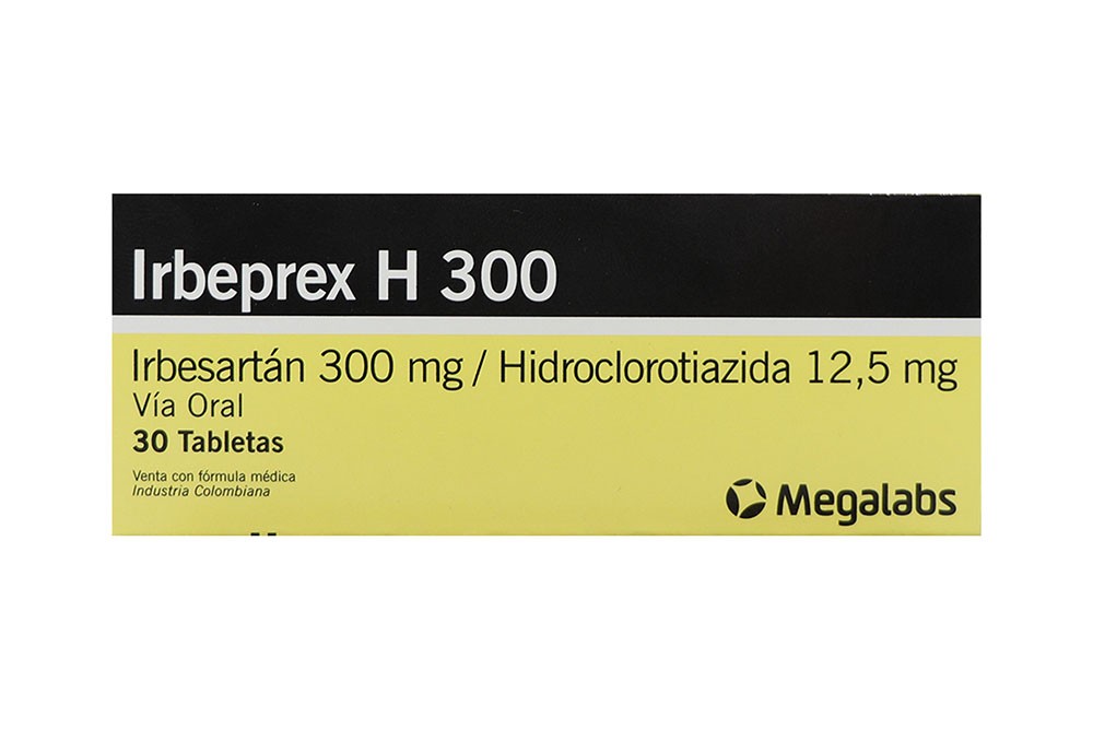 Irbeprex HCT 300/ 12,5 mg Caja Con 30 Tabletas