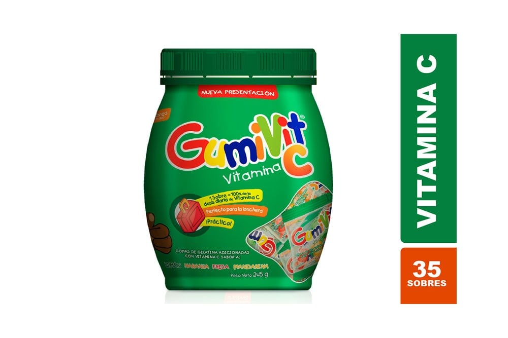 Gomas Gumivit Vitamina C Frasco Con 15 Sobres