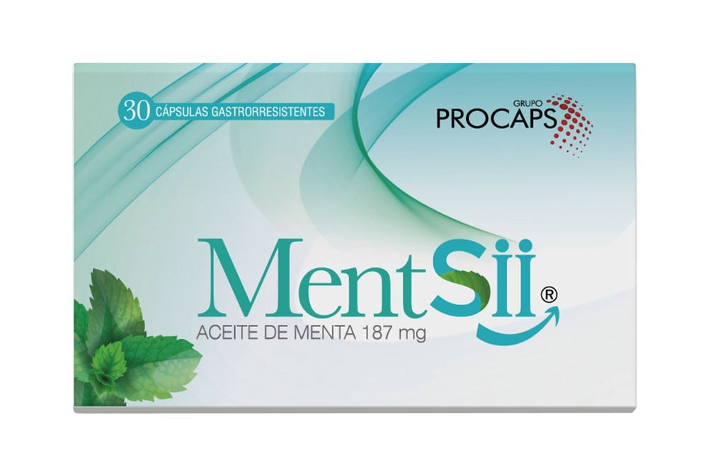 Mentsii Aceite De Menta 187 mg Caja Con 30 Cápsulas