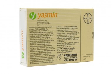 Yasmin 3/0.03 mg Caja Con 21 Comprimidos Recubiertos