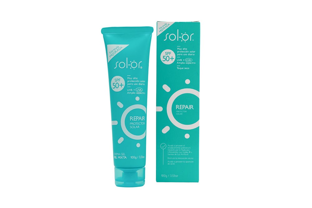 Protector Solar Solor Repair Gel Spf 40 Tubo Con 100 G
