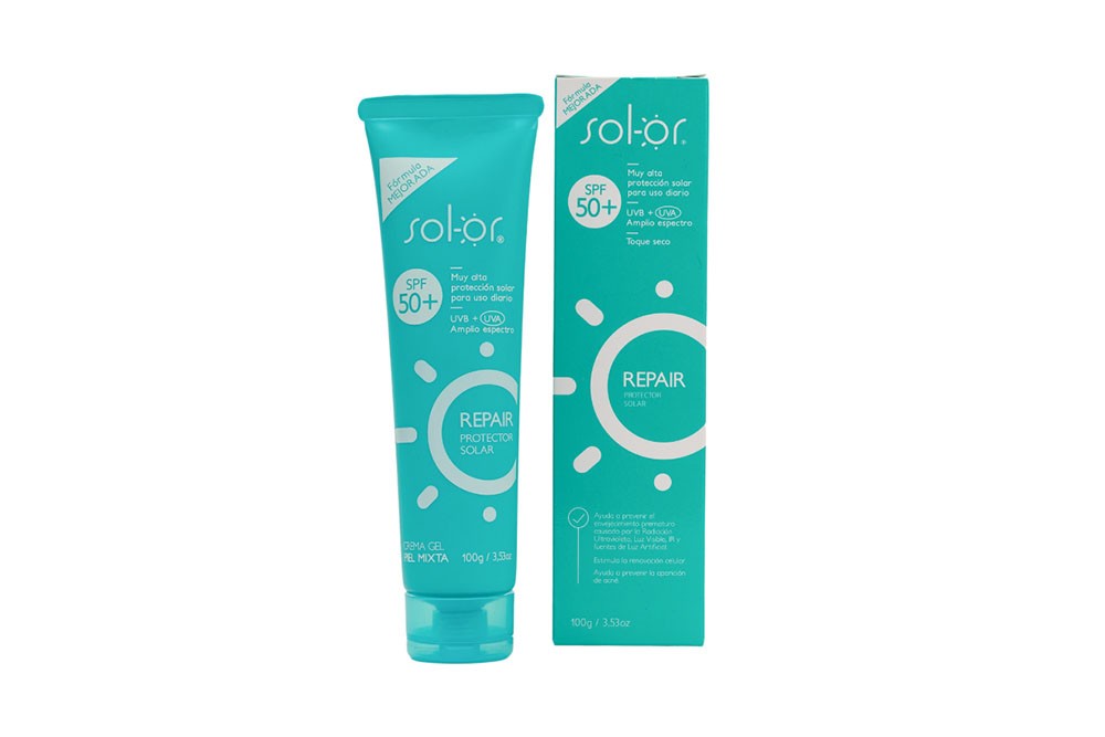 Protector Solar Solor Repair Gel SPF 40 Tubo Con 100 g