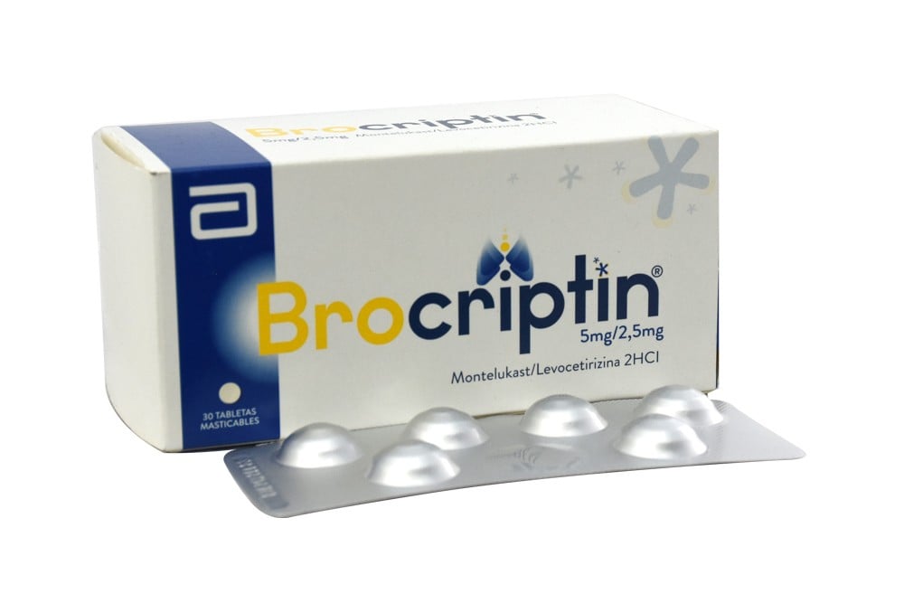 Brocriptin 5/2.5 Mg Caja Con 30 Tabletas Masticables