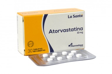 Atorvastatina 10 mg Con 30 Tabletas