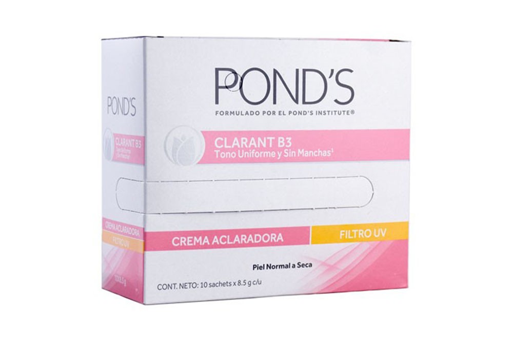 Crema Ponds Clarant B3 Filtro Uv Caja Con 10 Sachets