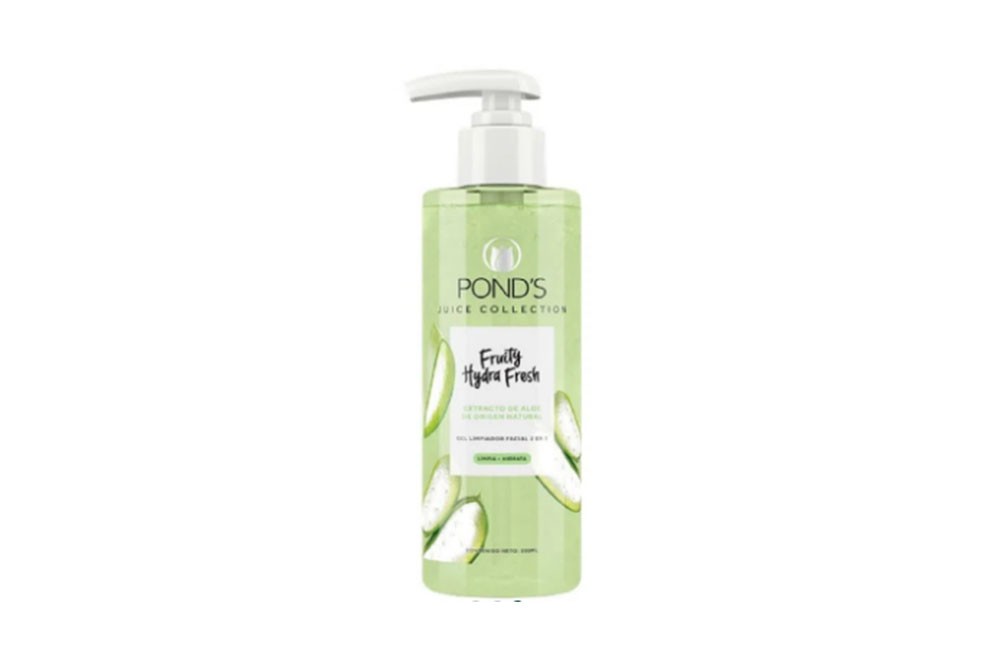 Limpiador Facial 2 en 1 Ponds Fruity Hydra Fresh Aloe Frasco Con 200 mL