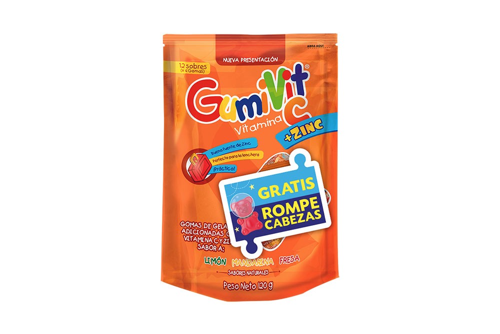 Gumivit Vititamina C Sabores Variados Bolsa Con 12 Sobres