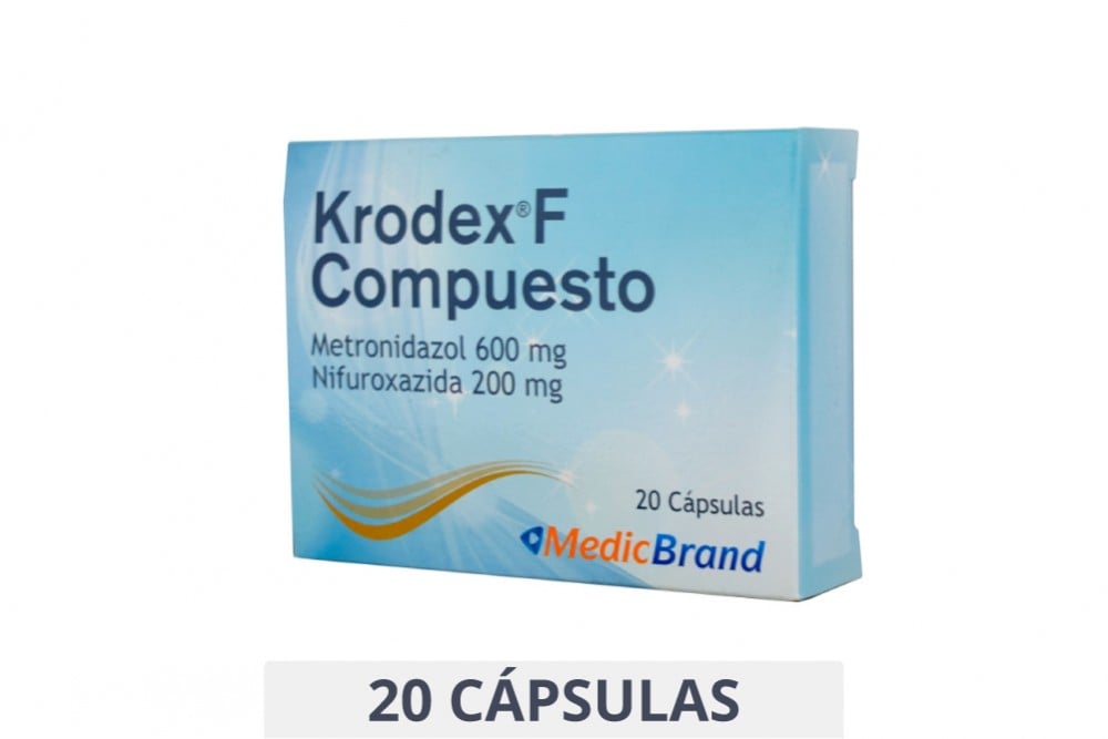 Krodex F Compuesto 600 / 200 Mg Caja Con 20 Cápsulas