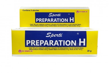 Sperti Preparation H 3 Cánulas Caja Con Tubo Con 20 g
