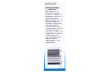 Duotrav Solución Oftálmica 40 mcg / 5 mg Caja Con Frasco Con 2.5 mL