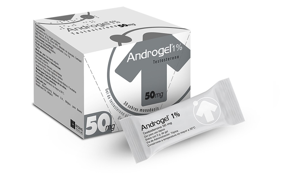 Androgel Gel 50 mg Caja Con 30 Sobres