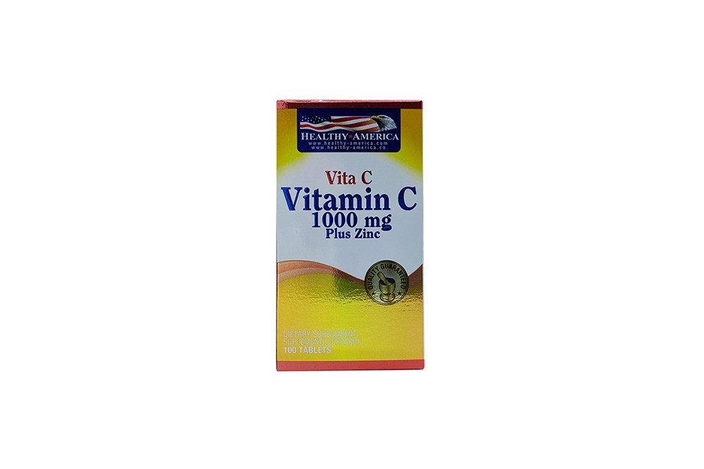Vitamina C 1000 Mg Con Zinc En Frasco Con 100 Tabletas