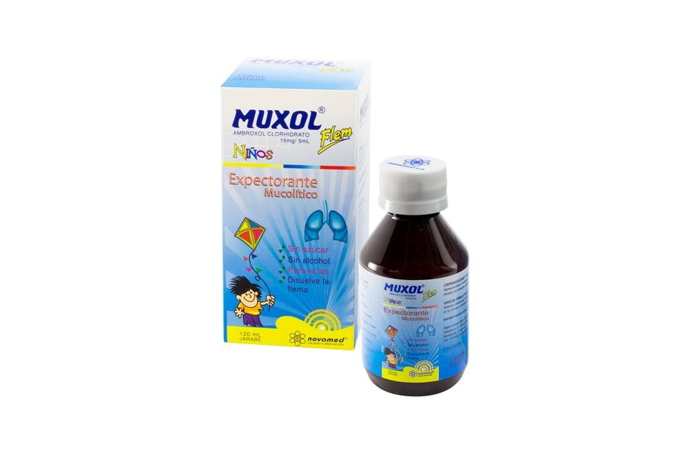 Muxol Flem Niños Jarabe Caja Con Frasco Con 120 mL