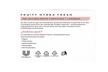 Gel Hidratante Pond's Fruity Hydra Fresh Sandía Frasco Con 50 g