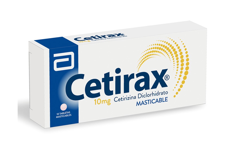 Cetirax 10 mg Caja Con 10 Tabletas Masticables