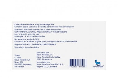 Rybelsus 7 Mg 30 Tabletas