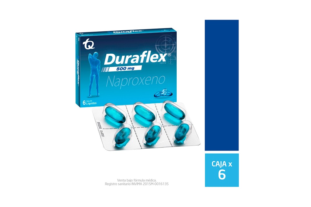 Naproxeno Duraflex 500 Mg Caja con 6 Cápsulas Liquidas