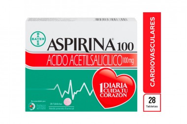 Aspirina 100 mg Caja Con 28...