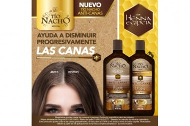Shampoo Tío Nacho Henna Egipcia Anti Canas 415 Ml