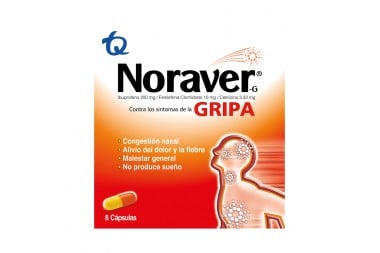 NORAVER GRIPA CAJA X 8 TABLETAS