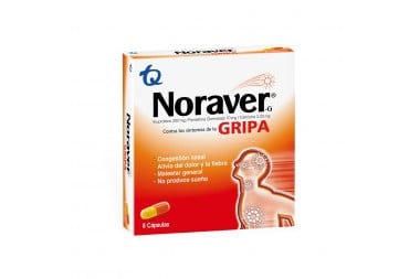 NORAVER GRIPA CAJA X 8 TABLETAS