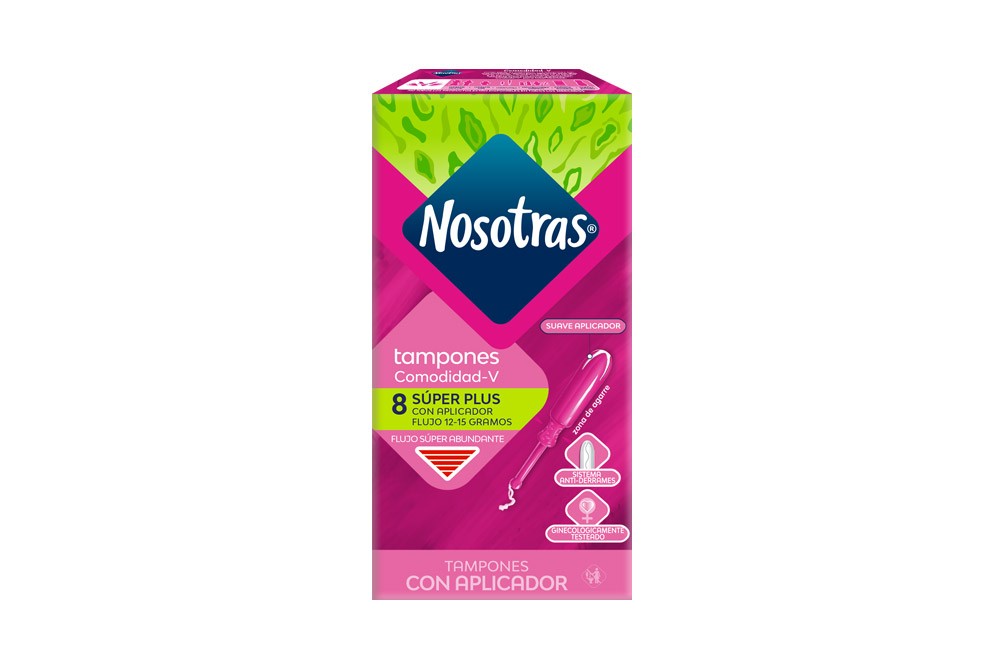 Tampones Nosotras Comodidad-V Super Plus Caja Con 8 Unidades