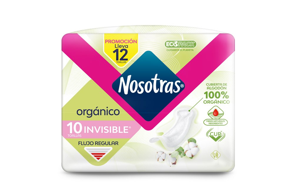 OF.Toallas Higienicas Nosotras Invisible Empaque con 10 Unidades