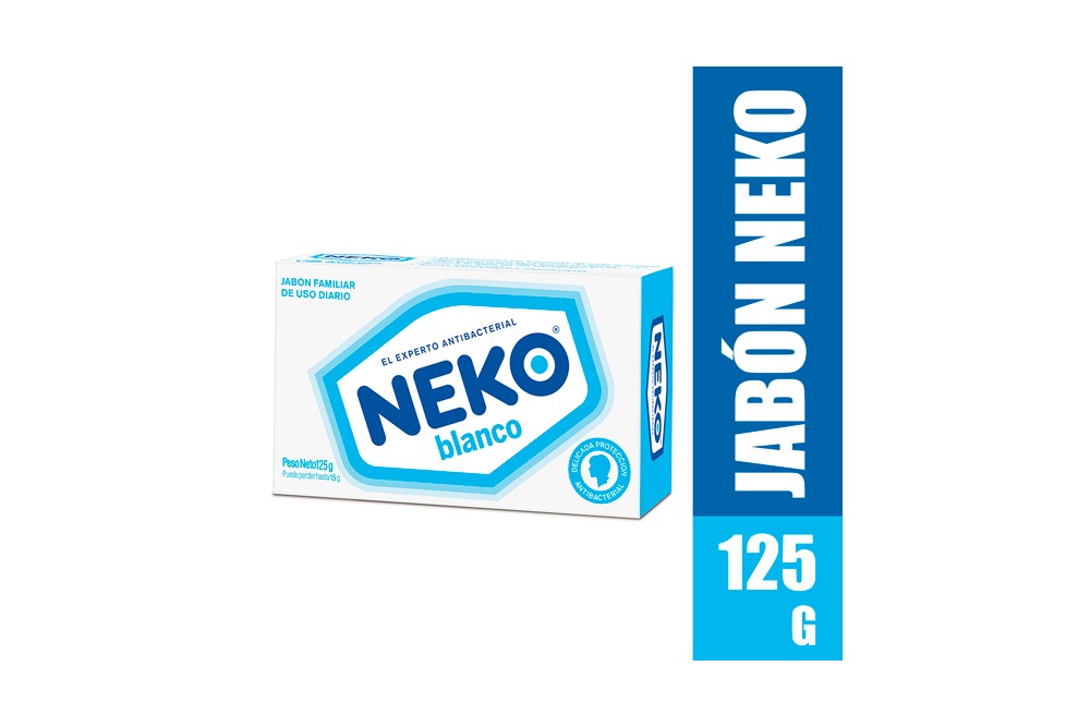 Jabón Neko Blanco Barra Con 125 g