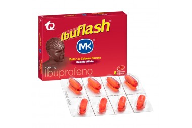Ibuflash Forte 400 mg Caja Con 8 Cápsulas Líquidas