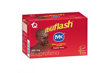 Ibuflash Forte 400 mg Caja Con 2 Cápsulas Líquidas