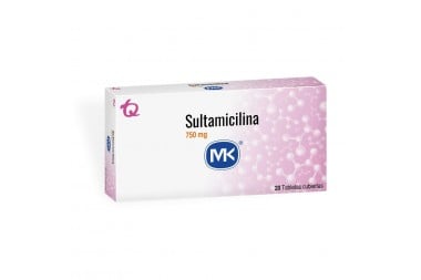 Sultamicilina 750 mg Caja Con 20 Tabletas Cubiertas