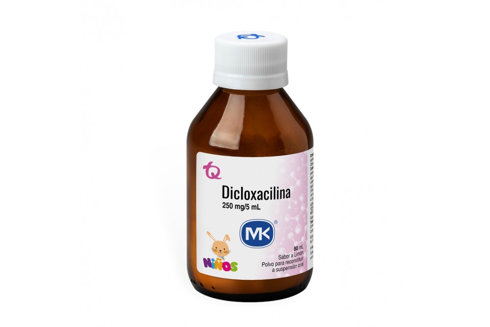 Dicloxacilina 250 mg/ 5 mL Frasco Con 80 mL