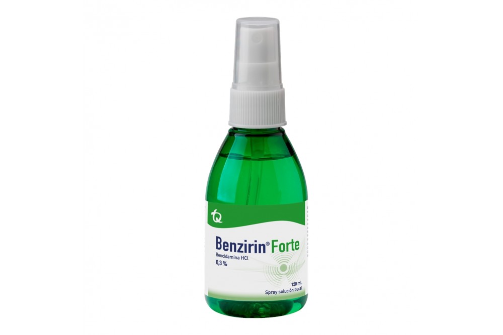 Benzirin Forte 0.3% Solución Bucal Spray Frasco Con 120 mL
