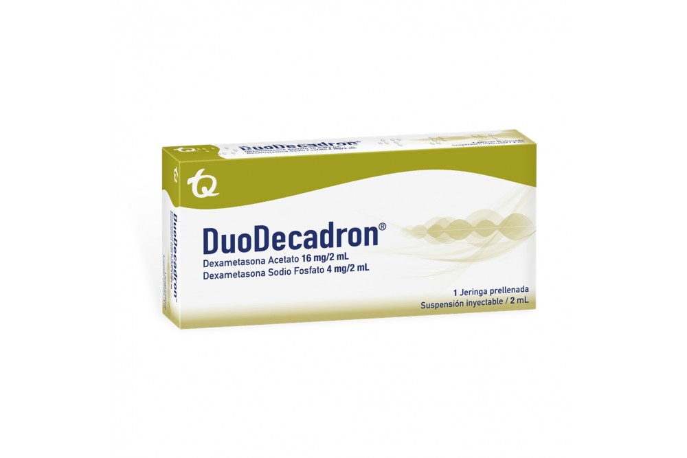 Dúo- Decadron 16 + 4 mg / 2 mL Caja Con 1 Jeringa Prellenada