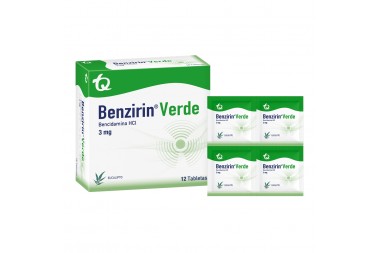 Benzirin 3 mg Sabor Eucalipto Caja Con 12 Tabletas
