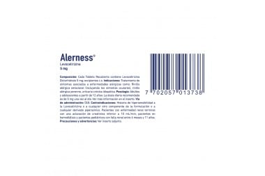 Alerness 5 Mg Caja Con 10 Tabletas