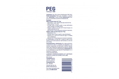 Laxante PEG Polietilenglicol 3350 Sin Electrolitos Caja Con Frasco Con 160 g
