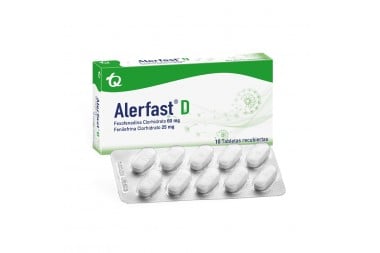Alerfast D 60/25 Mg Caja Con 10 Tabletas