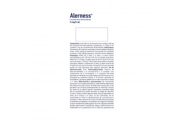 Alerness 5 mg/ 5 mL Solución Oral Frasco Con 60 mL