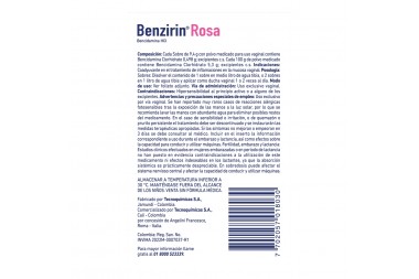 Benzirin Rosa Caja Con 10 Sobres